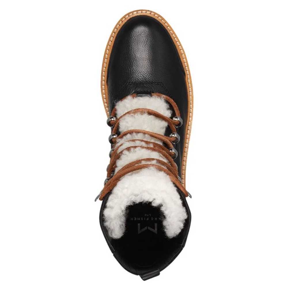Black and Brown Shearling Lined Boots